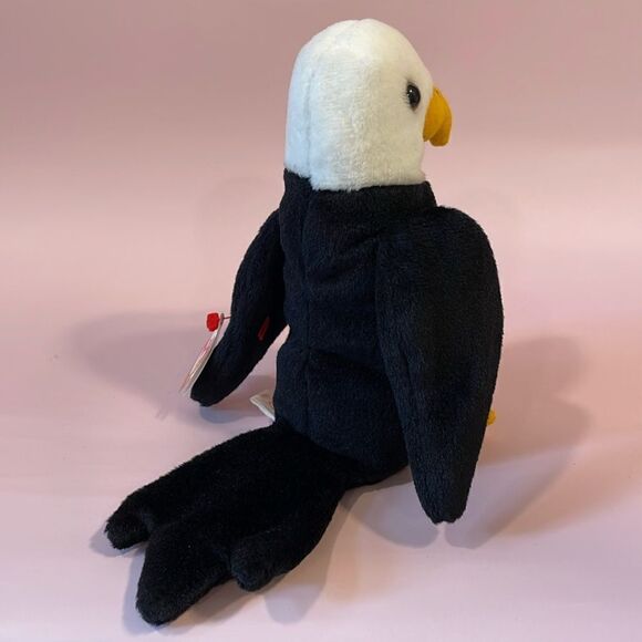 Baldy The Bald Eagle 1996 Ty Beanie Baby PVC Pellets Vintage ear and Tush Tags - Picture 4 of 9